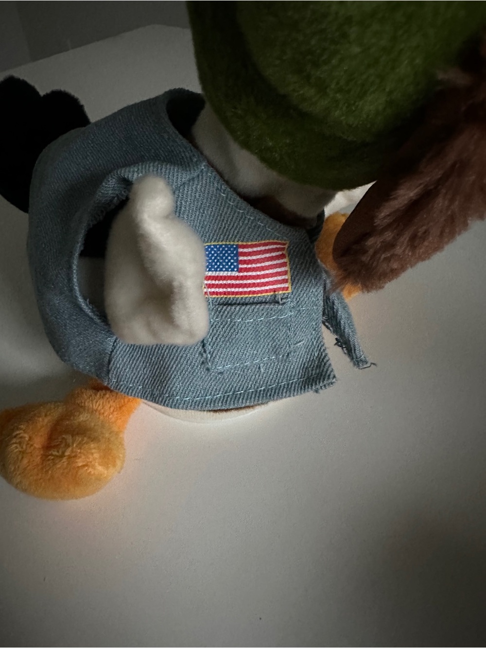 Gemmy Duck Mania Animated Singing Plush Mallard Duck Denim Vest USA Flag Camo 🦆 - Picture 16 of 16